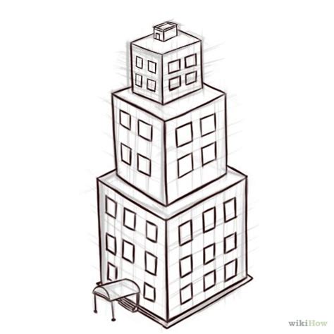 How to Draw Buildings: 5 Steps (with Pictures) - wikiHow | Building drawing, Easy drawings ...