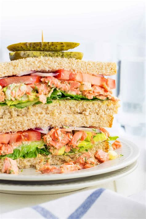 Salmon Salad Sandwich - The Kitchen Magpie