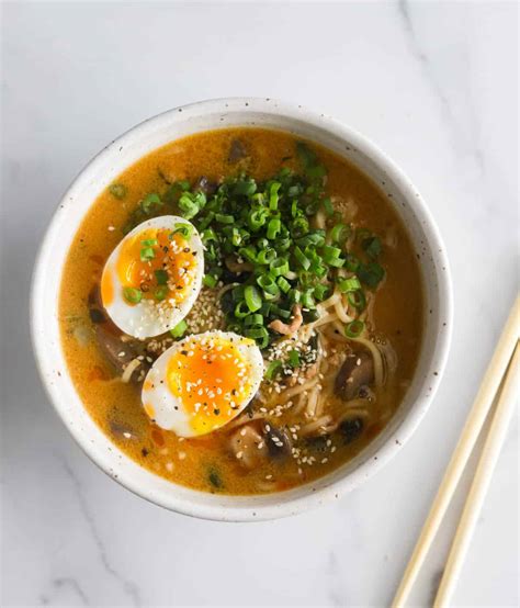 Spicy Miso Soup with Ramen - The Healthy Epicurean