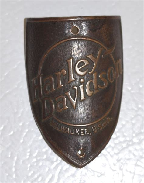 Antique Harley Davidson bicycle badge - Dave's Vintage Bicycles