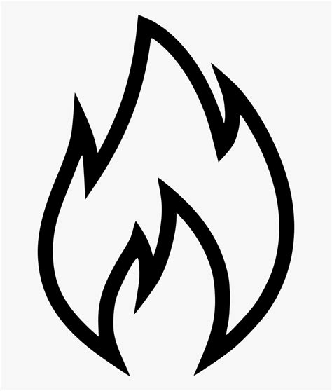 Transparent Flames Png - Black And White Flame , Free Transparent Clipart - ClipartKey