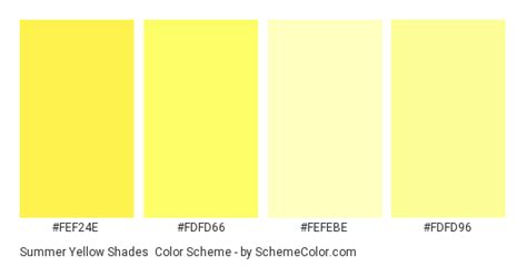 Summer Yellow Shades Color Scheme » Monochromatic » SchemeColor.com