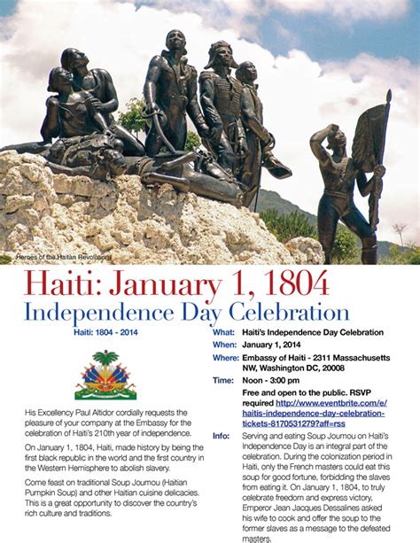 Haiti: January 1, 1804 Independence Day Celebration – Embassy of Haiti