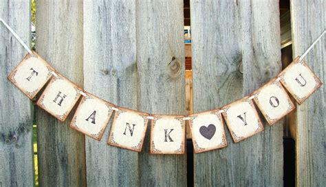 Thank You Banner Rustic Vintage Style Wedding Photo Prop | Etsy | Vintage style wedding, Wedding ...