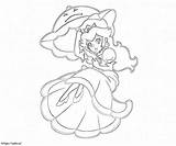 Stunning Princess Peach coloring Page sketch template