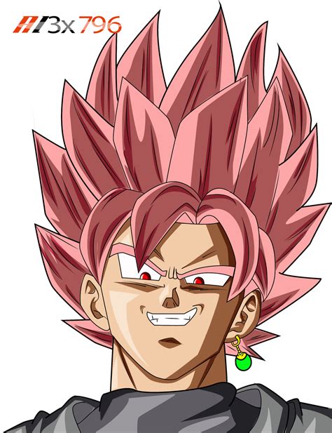 Black Goku pink hair render palette by AL3X796 on DeviantArt