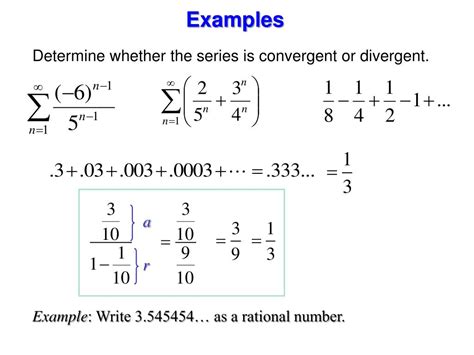 PPT - 9.2 Series and Convergence PowerPoint Presentation, free download - ID:1836089