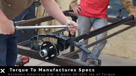 How to Install a 3,500 lb Trailer Axle with Double EyeSprings and Hanger Kit. - YouTube