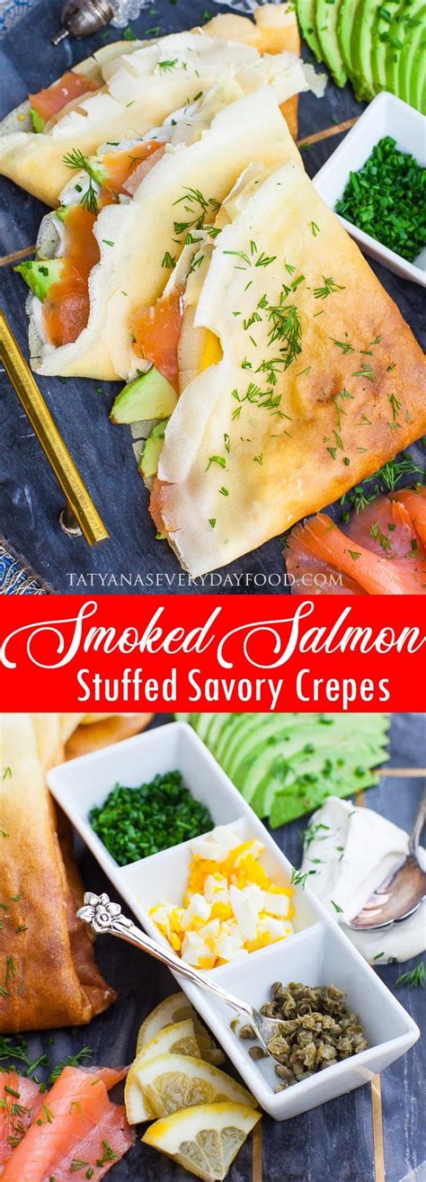 Smoked Salmon Crepes Recipe (video) | Recipe | Savory crepes, Salmon ...