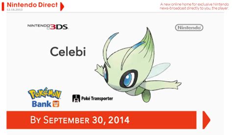 XY Event - Pokemon Bank Celebi Present - Event Pokémon News - Project ...