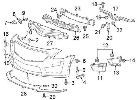 2018 Cadillac CTS Spoiler (Front, Lower). W/CTS V, BUMPER & MOUNTING, w/carbon fiber - 23328147 ...