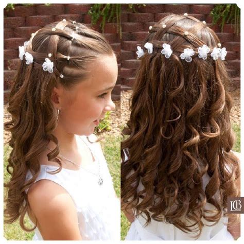 Girls Hairdos, Hairdos For Short Hair, Flower Girl Hairstyles, Wedding ...