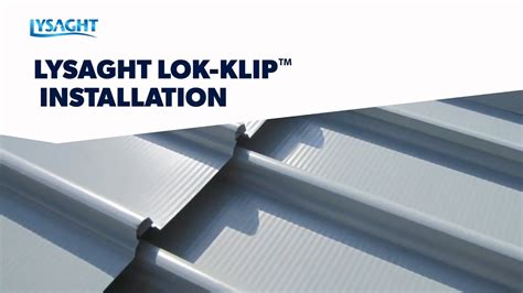 How to install LYSAGHT LOK-KLIP® with KLIP-LOK 700® roof cladding - YouTube