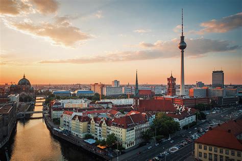 Berlin - Sunset Skyline Photograph by Alexander Voss - Fine Art America