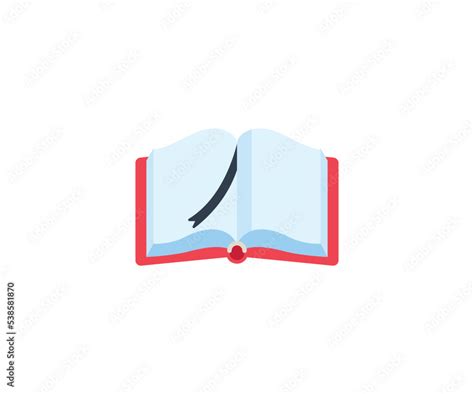 Open book vector isolated icon. Emoji illustration. Book vector ...