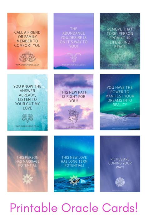 Printable Oracle Cards