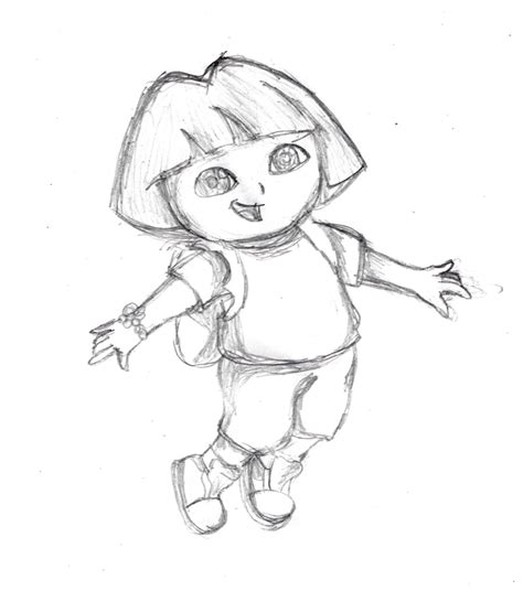 Sketch of Dora :) | Mini canvas art, Disney sketches, Drawings