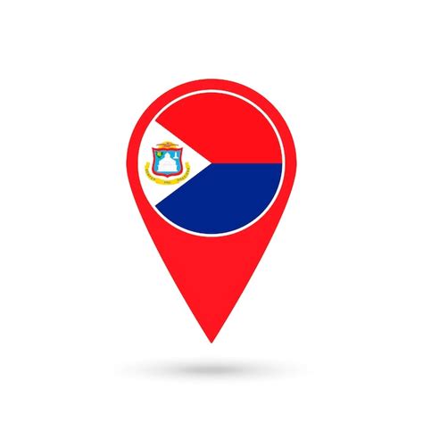 Premium Vector | Map pointer with country sint maarten sint maarten ...