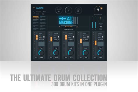 BEAT MACHINE 3 – Complete / Drums – DopeSONIX VSTi VST AU Hip Hop Beatmaking Production Software