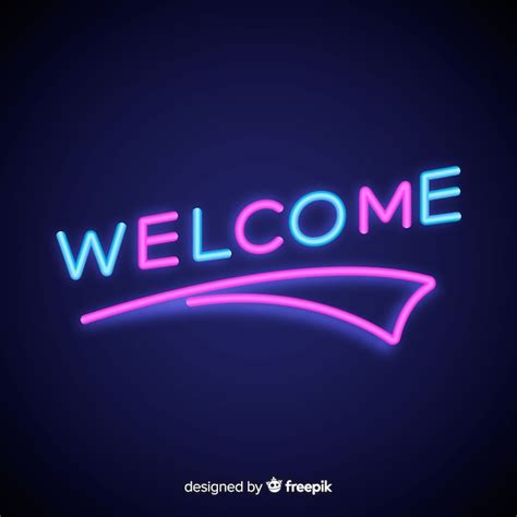 Modern Welcome Sign Post - Free Vector Template - HD Stock Images