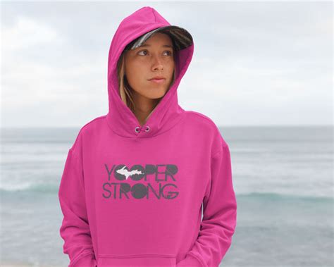 Yooper Strong Hoodie Unisex | Upper Michigan Hooded Sweatshirt | Upper ...