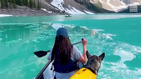 Kayaker Encounters Beautiful Candle Ice On Crystal Blue Lake - Videos ...