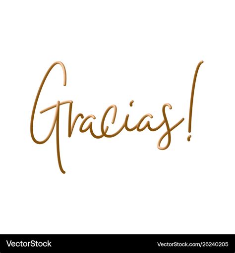 Gracias thank you in spanish inscription design Vector Image