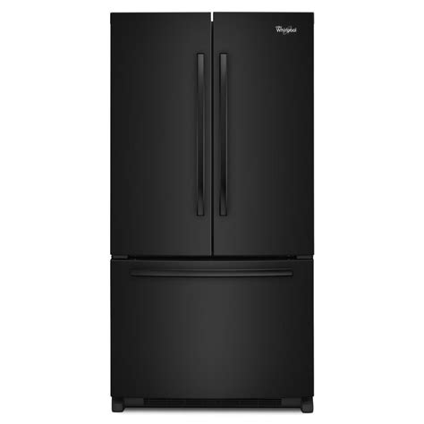 Whirlpool 25.2-cu ft French Door Refrigerator with Ice Maker (Black) ENERGY STAR at Lowes.com