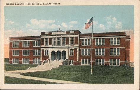 North Dallas High School Texas Postcard