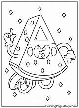 Watermelon Happy  Free Printable Coloring Pages sketch template