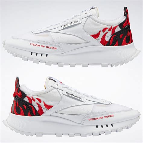 Classic Leather Legacy Shoes in Cloud White / Vector Red / Core Black ...