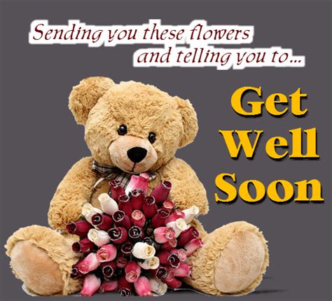 Sending You Flowers And Get Well Soon. Free Get Well Soon eCards | 123 Greetings