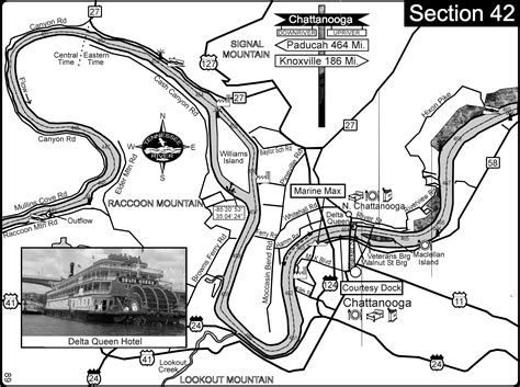 Chattanooga TN Tennessee River Map - chattanooga tn • mappery