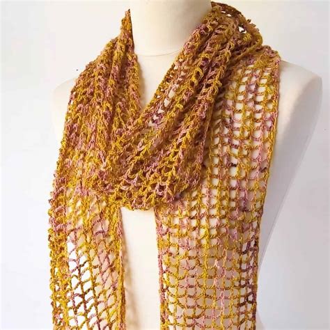 Simple Lace Crochet Scarf Pattern - Annie Design Crochet