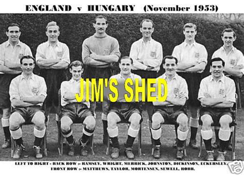 ENGLAND FOOTBALL TEAM 1953 (v HUNGARY) | eBay