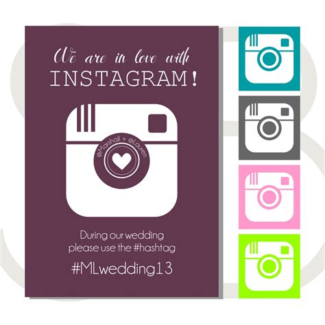 Items similar to Wedding Instagram Sign - Digital File on Etsy