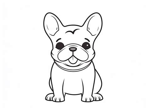 Charming French Bulldog Coloring - Coloring Page