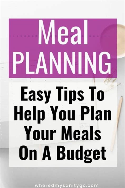 Budget Meal Planning Tips To Planning Meals While On A Budget