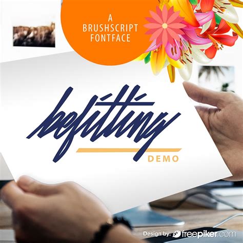 Freepiker | script font preview mockup design elements