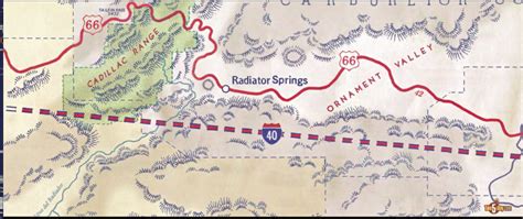 Disney Pixar CARS: Radiator Springs Map Wallpaper | Map wallpaper, Radiator springs, Pixar cars