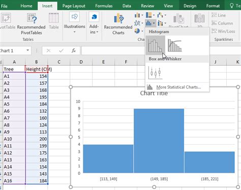 How to insert a histogram in excel 2016 - pilotmontana