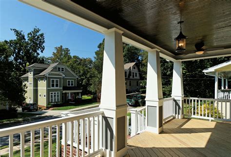 Front porch with "Craftsman-style" pillars. Very nice neighborhood. | House exterior, House ...