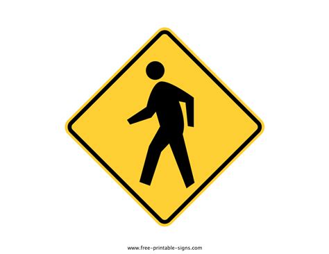 Printable Pedestrian Safety Signs