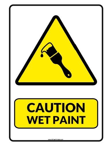 Caution Wet Paint Sign – Free Printable