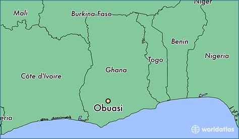 Where is Obuasi, Ghana? / Obuasi, Ashanti Map - WorldAtlas.com