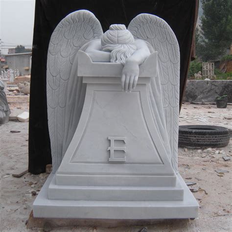 Cemetery Decoration Use Life Size Marble Crying Angel Statue - China ...