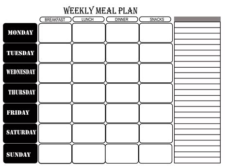 Week Planner Template Word New Printable Meal Plan Template Excel Word ...