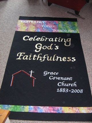 For our church's 125 th anniversary | Church banners, Church banners designs, Anniversary banner