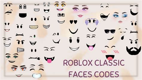 Roblox Classic Faces Codes for use in brookhaven | Super happy face ...