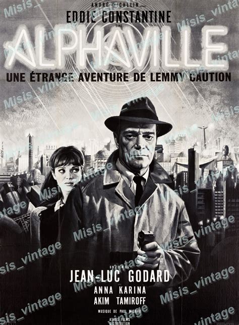 Alphaville 1965 Vintage Movie Poster Reprint 3